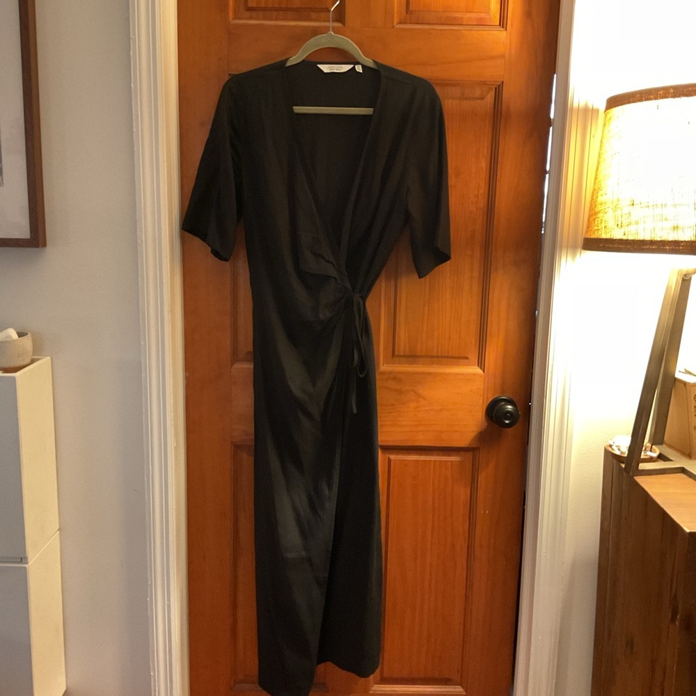 & Other Stories Black Wrap Dress